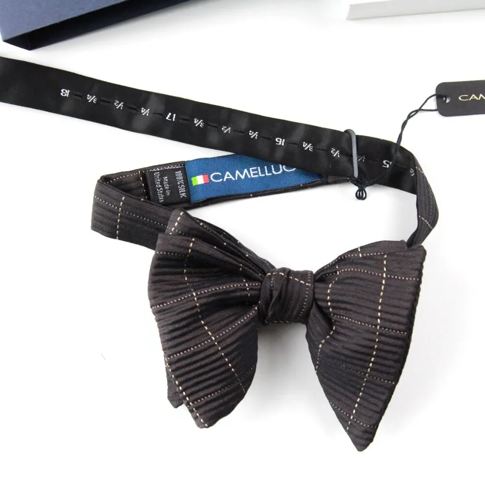 Men's Self-tied Bow Tie Big Butterfly Bow‎ tie 100%silk Textured S715